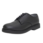 Black Leather Uniform Oxford Dress Shoes – Slip-Resistant Military & Law Enforcement Duty Shoes