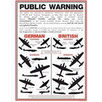 WWII Aircraft Identification Poster