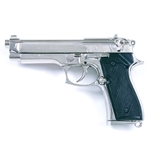 Replica M92 Beretta Automatic Pistol Nickel Non Firing