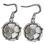 Tudor Rose Pewter Earrings 132.0670