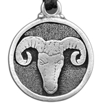 Ram Pewter Pendant Necklace 121.0616