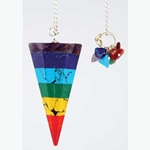Bloodstone 7 Chakra Pendulum 45-GP7BLO
