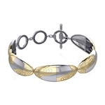 Danu Celtic Silver and Gold Bracelet 52-MBL113