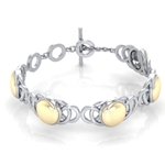Danu Celtic Knotwork Silver and Gold Bracelet 52-MBL119