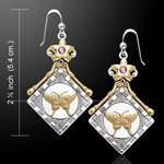 Silver and Gold Butterfly Earrings
