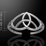 Celtic Triquetra Knot Silver Bracelet 52- TBA004