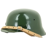 German WWII M35 Helmet Green Reproduction Two Sizes
