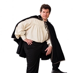 Buccaneer Cotton Lace-Up Shirt – Pirate & Cavalier Style, Made in USA - CLOSEOUT