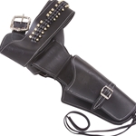 Western Right-Draw Single Rig Fast Draw Holster - Black
