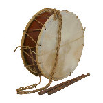 Medieval Tabor Drum 12 Inch with Sticks
