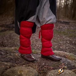 Padded Greaves - Emperor Red