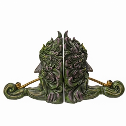 Greenman Bookend Set with Pipes 15099