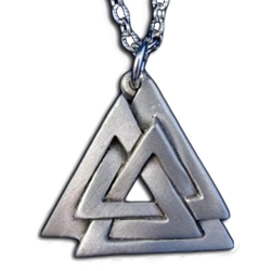 Viking Valknut Pendant in Fine Pewter 126.0699