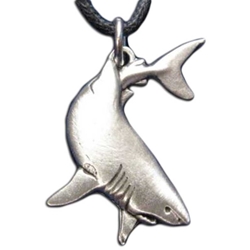 Great White Shark Pewter Pendant 121.0155