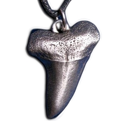 Pewter Great White Shark Tooth Pendant