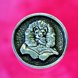 Lion And the Lamb Pewter Shank Button