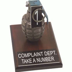 Replica Grenade Complaint Department Display