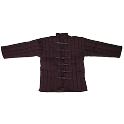 GDFB Brown Quilted Gambeson - Lightweight Medieval Arming Jacket - Large