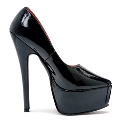 6.5" Black Patent Stiletto Pumps – Platform Heels for Prom, Bridesmaids & Night Out