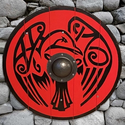 Wooden Viking Shield - Raven - 30"