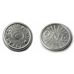 Silver Brothel Token 417-BR-PEA