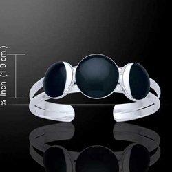New Moon Phase Silver Cuff in Silver