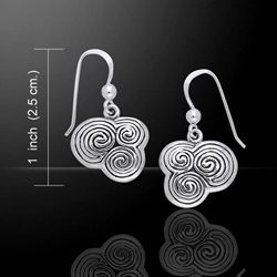 Celtic Silver Spiral Earrings 52-TE2934