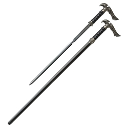 Black Axios Sword Cane - 1045 Carbon Steel Blade