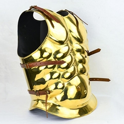 Greek Brass Muscle Cuirass – 18 Gauge Brass