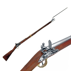 British Brown Bess Musket W/ Bayonet Colonial Period - Non-Firing FD1054
