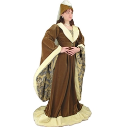Medieval Burgundian Gown and Henin - 15th Century, Burgundian Gown and Henin 15th Century