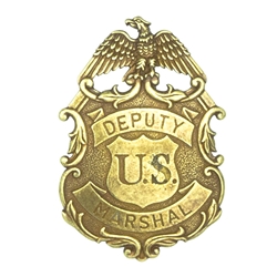 Deputy United States Marshal Eagle Badge - Brass