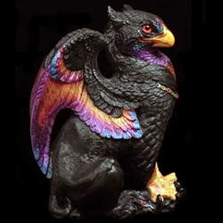 Male Griffin Sculpture Black Sunset